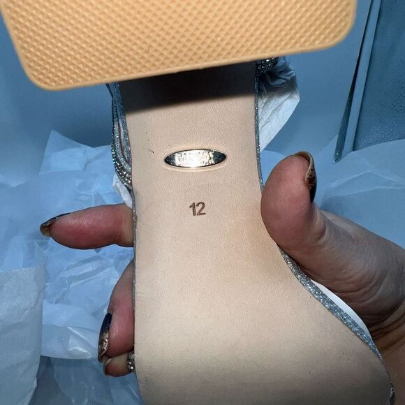 Badgley Mischka Collection Rebekah Block Heel Sandal in Silver - Picture 9 of 15